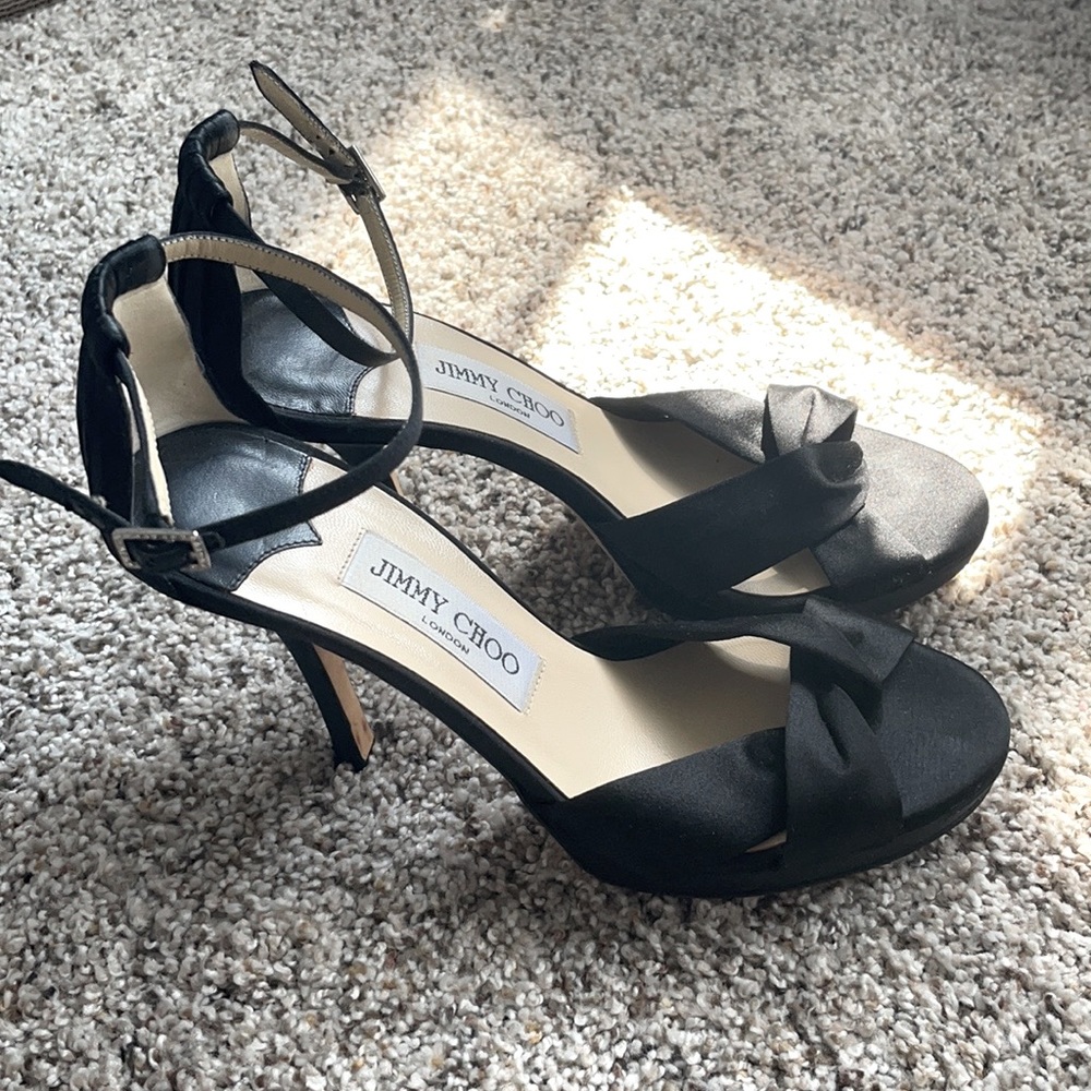 💯Authentic Jimmy Choo Satin Heels 3.5 inches